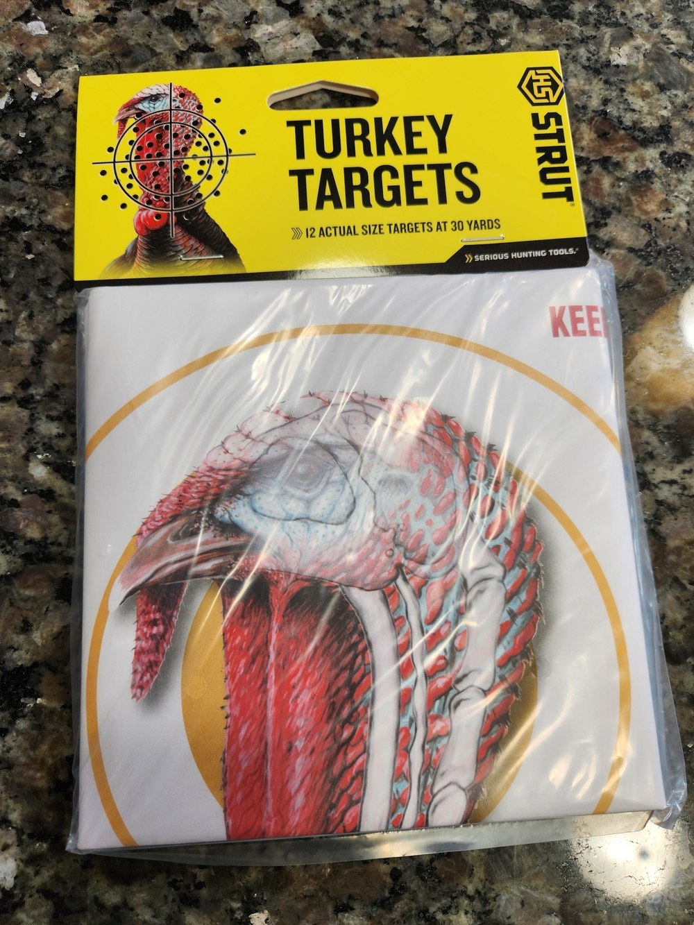 12 Pack of Turkey Shooting Targets - Yellow, Red, White